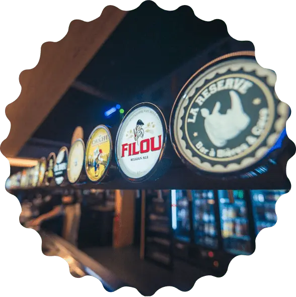 Bières disponibles à la Réserve